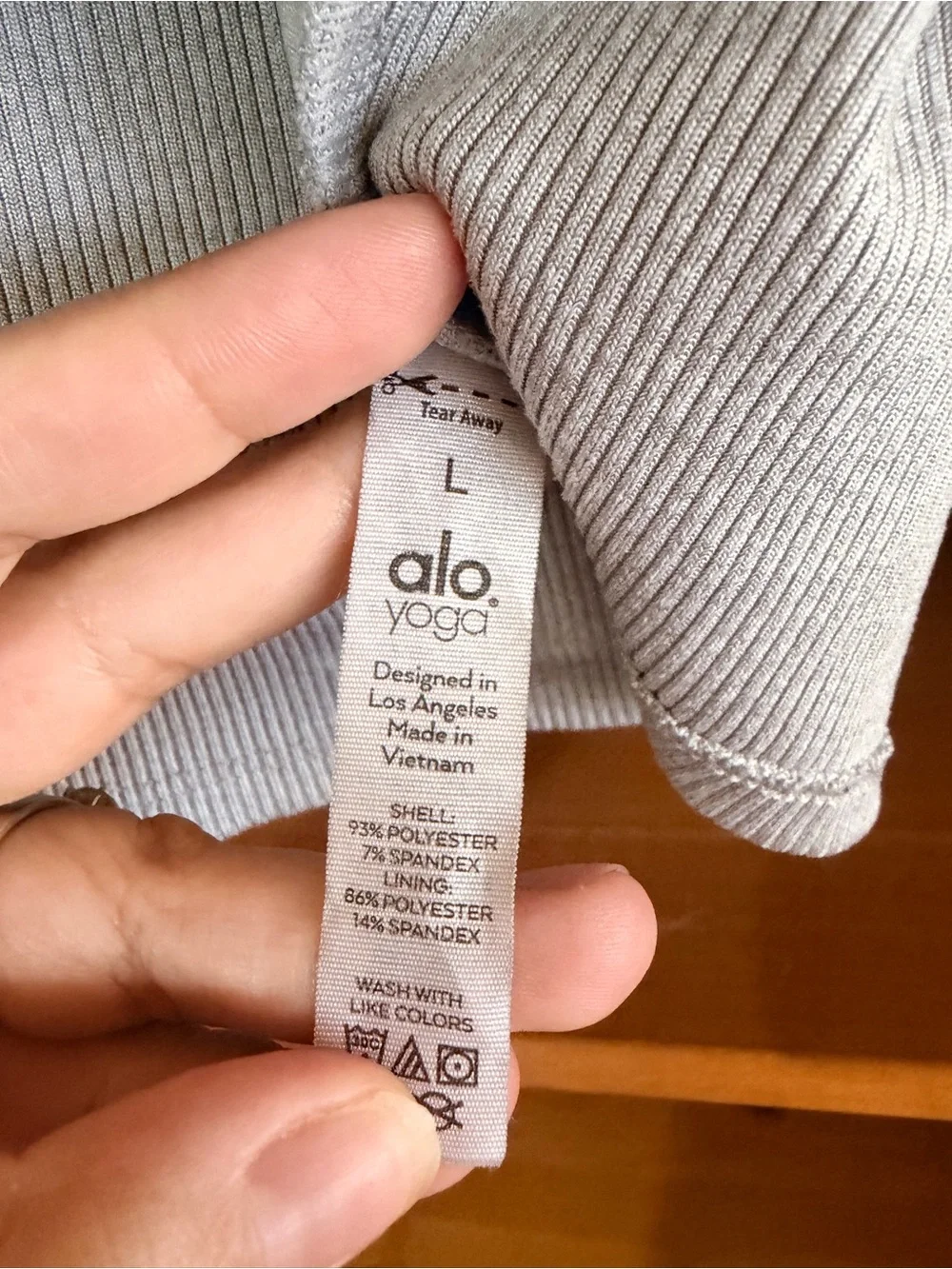 Alo Yoga Ribbed Tank Top Size L Workout Gym Outdoor